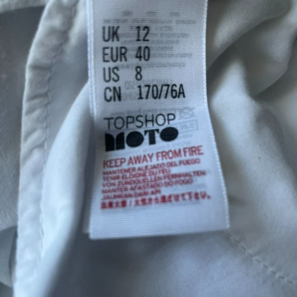 Topshop Women's Mom High Rise White Denim Shorts Size 12 - Picture 10 of 10